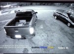 Security footage of airborne Tesla