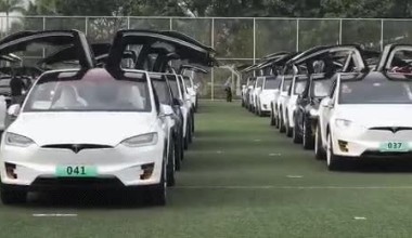Gymnastic with Tesla Model X