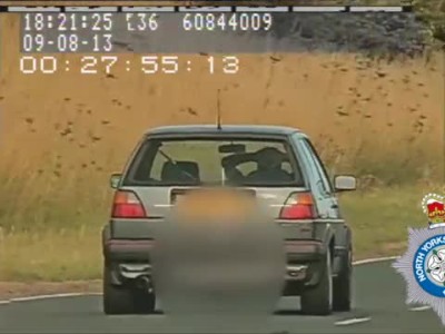 Driver banned after driving with no hands