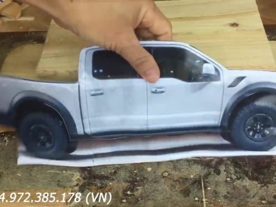Ford F-150 Raptor from wood